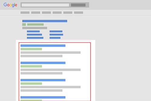 google organic search results