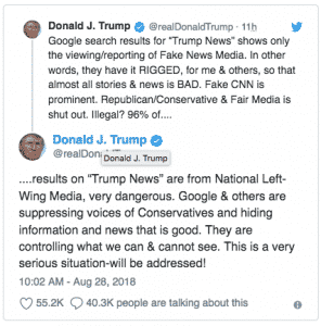 President Trump Google