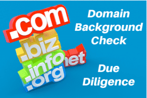 domain background check & due diligence